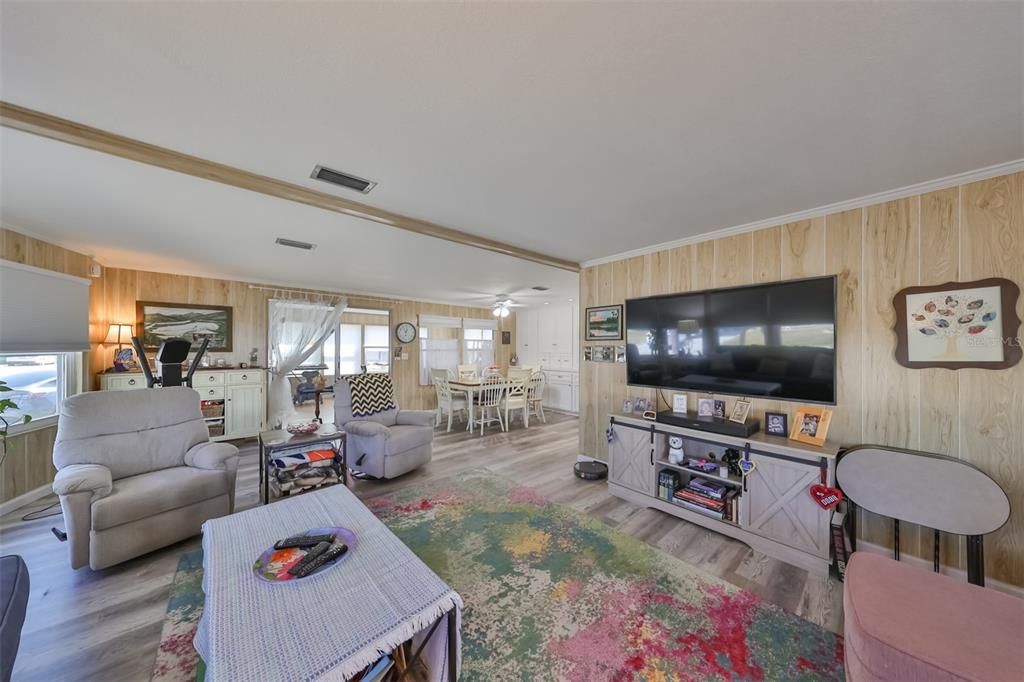 Living room  has room for large TV and entertaining!