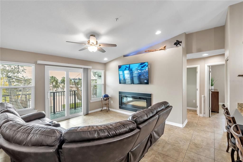 Cozy living room with Electric Fireplace