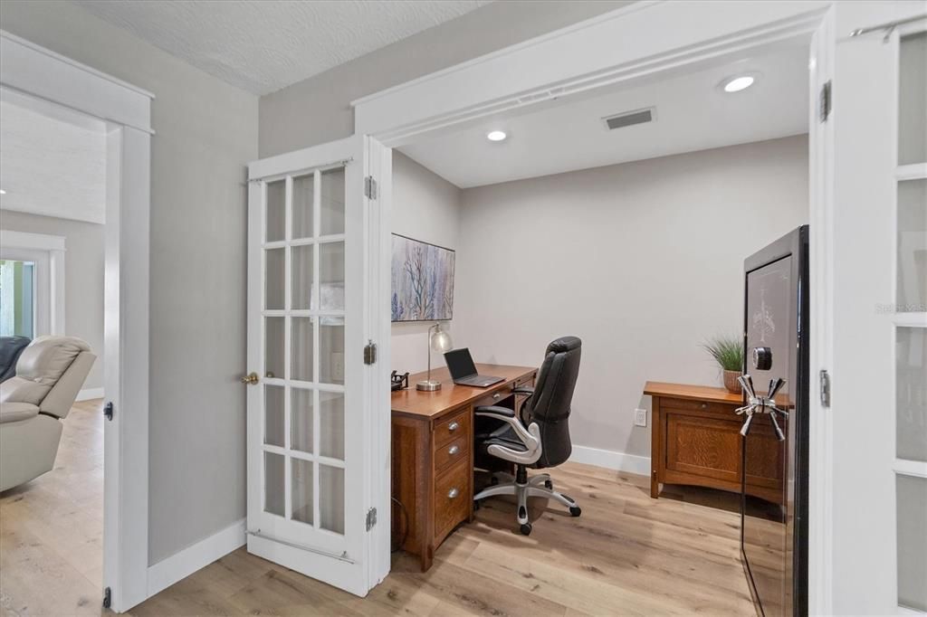 Office with french doors