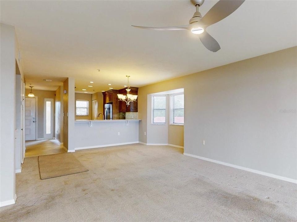 Dining area with the extra entertainment area