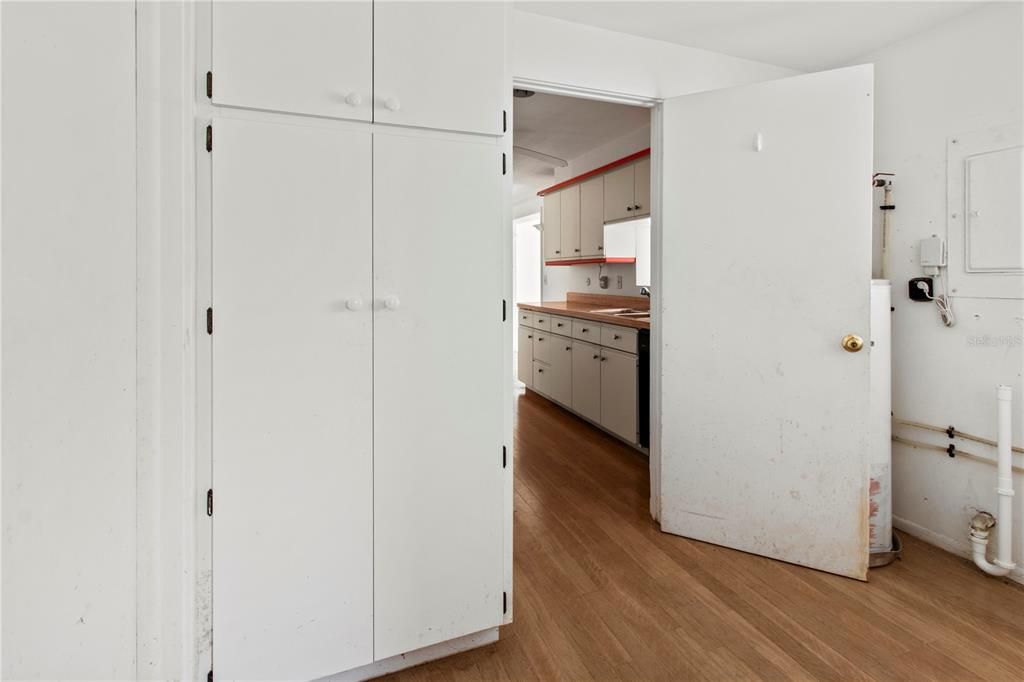 Laundry room, spacious. lots cabinets