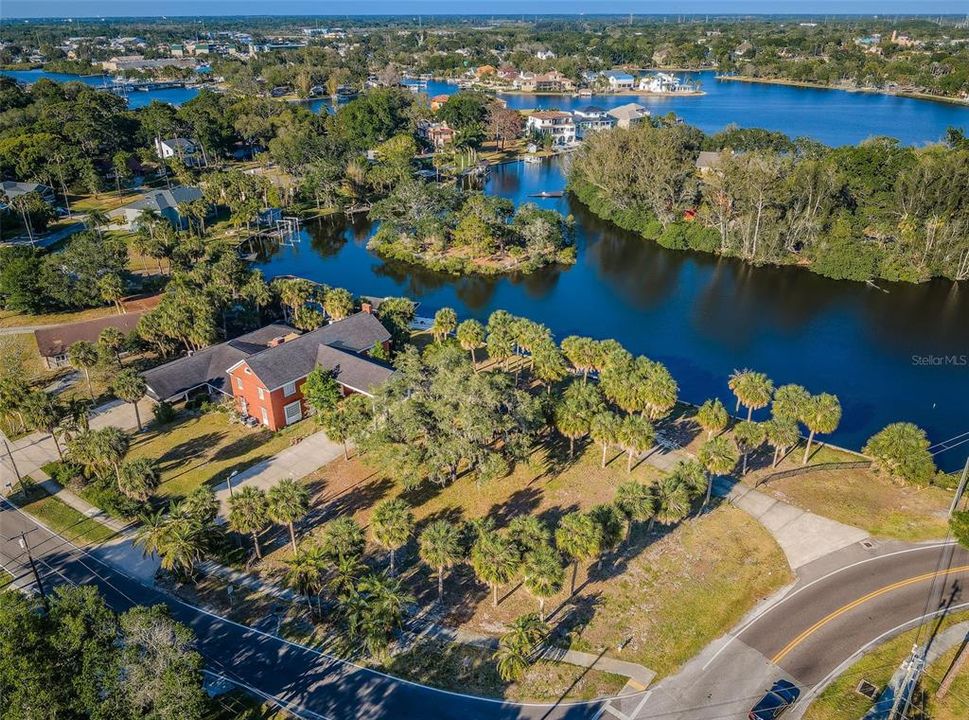 Aerial of lot and Inness Bayou