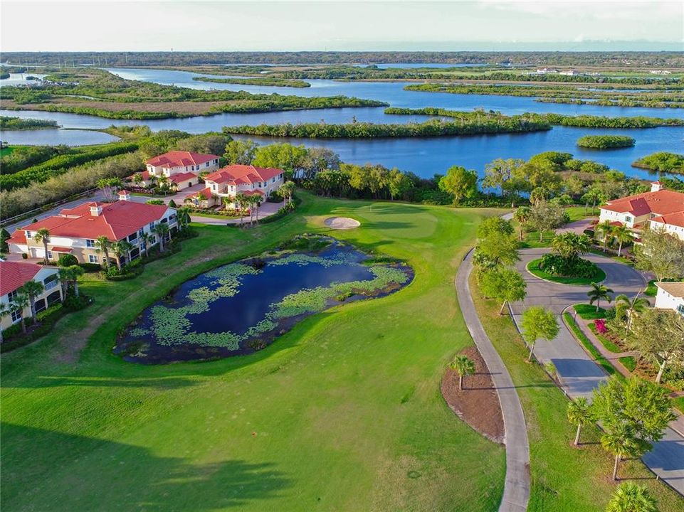 8th green and Manatee River just West of this end of the Cul-de-sac riverfront unit