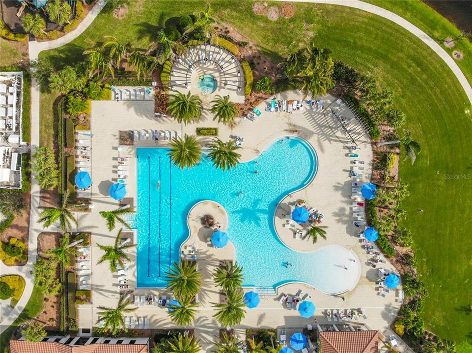 Pool and Spa from the air