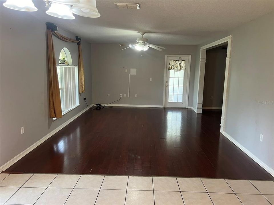 Family Room connected to kitchen