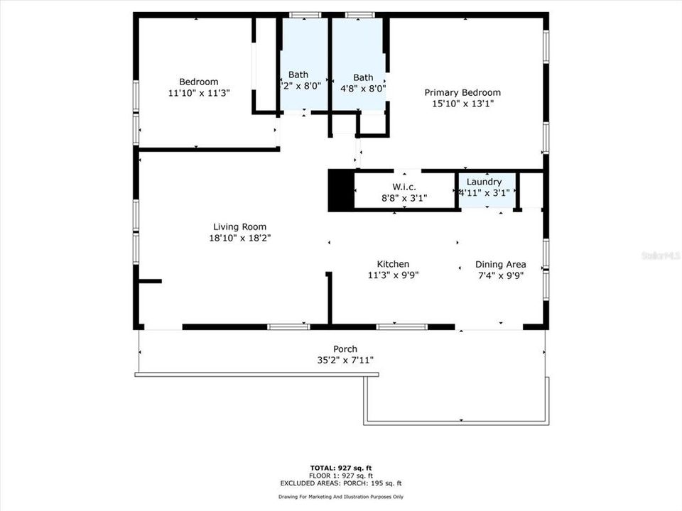 For Sale: $215,000 (2 beds, 2 baths, 972 Square Feet)