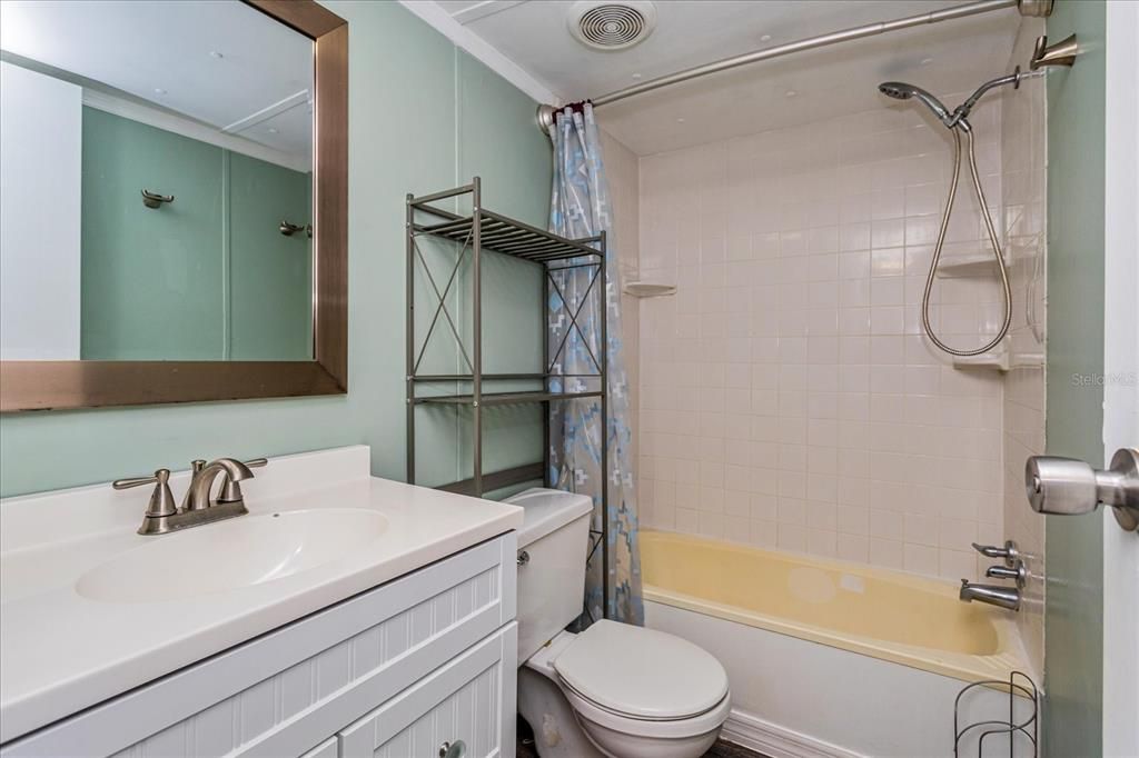 Bathroom with tub/shower combo