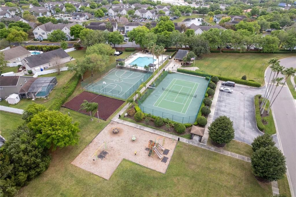 Community Recreational area/tennis courts, playground, community pool