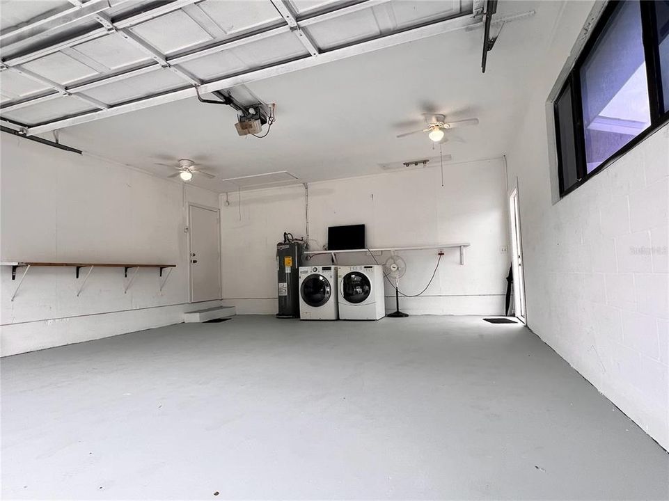 Washer and dryer in the garage