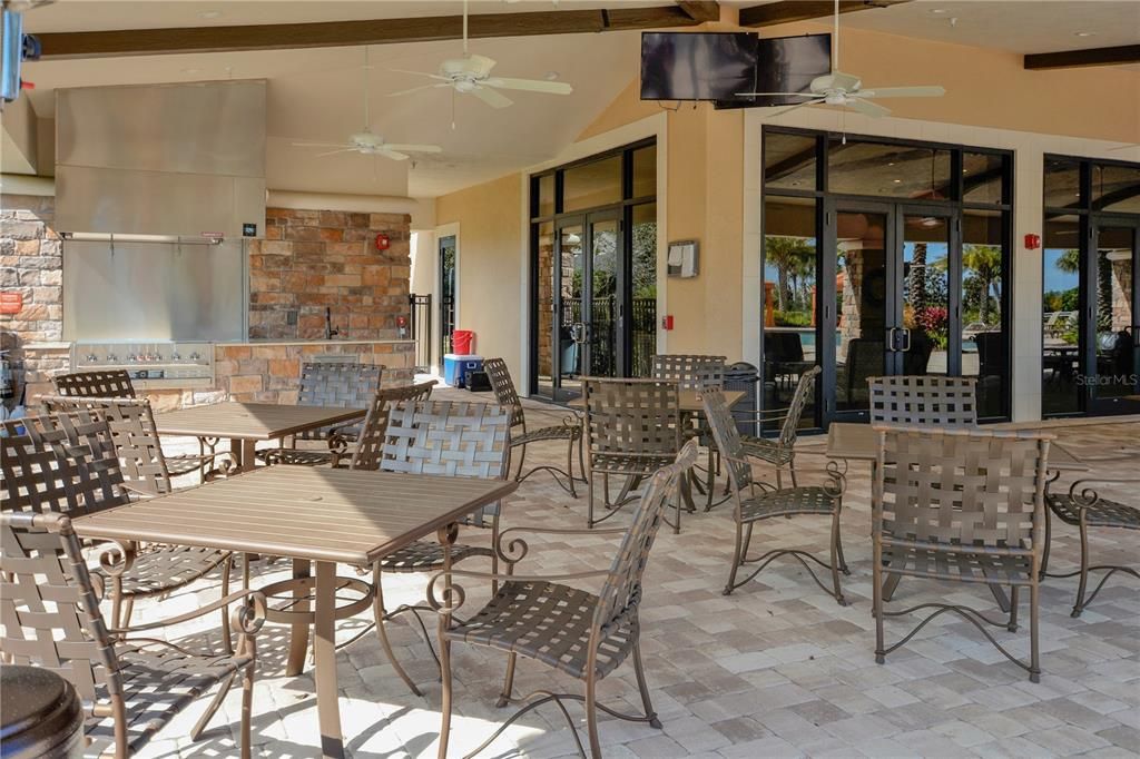 The Clubhouse Veranda is a great area to relax.
