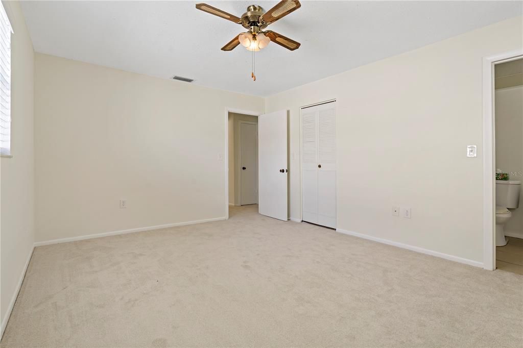 walk in closet in master bedroom