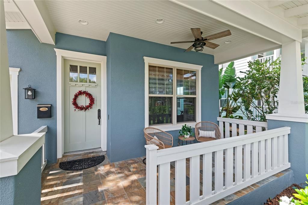 Inviting front porch to relax and meet your neighbors