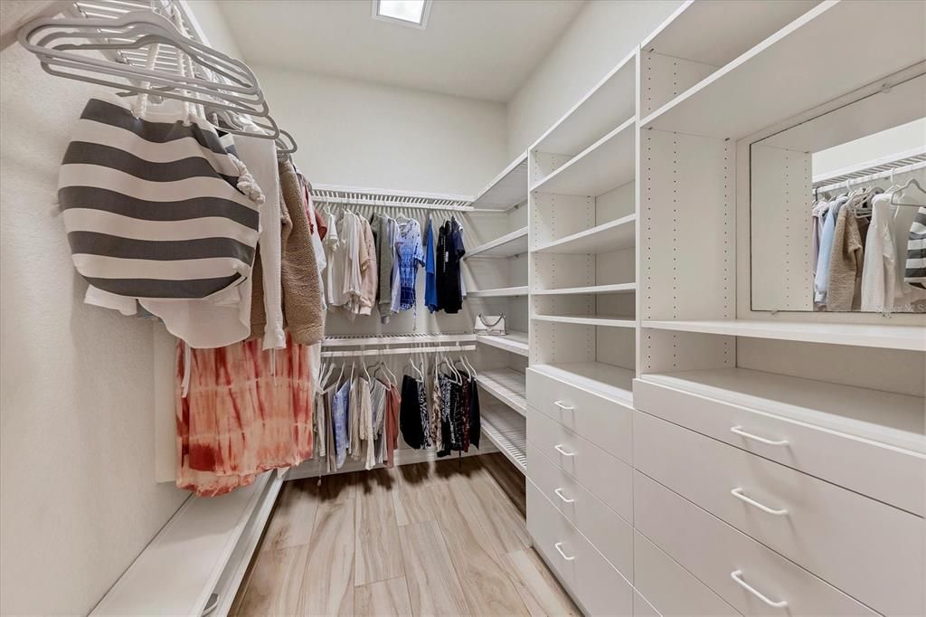 Large Walk in closet for the primary bedroom