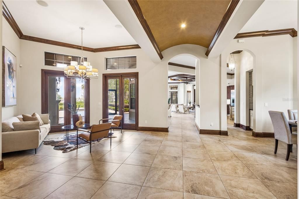 Formal Living Room -Dining as you enter.Foyer Barrel Ceiling draws you in!