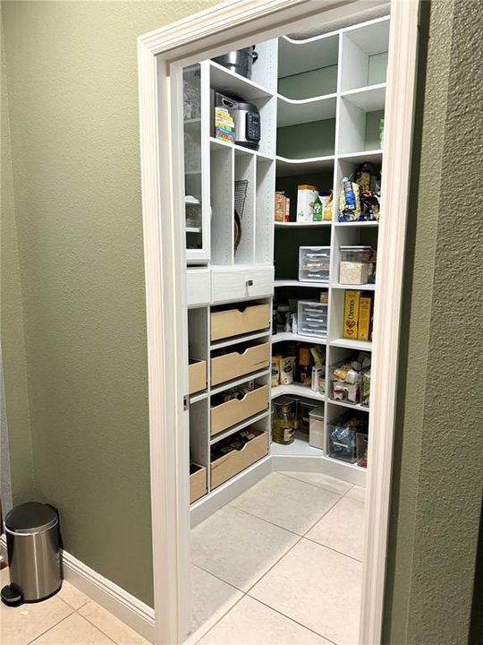 Custom built-ins for kitchen pantry.