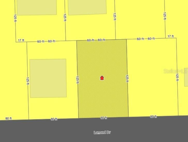 Lot diagram with measurements