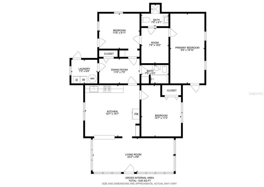 For Sale: $215,000 (3 beds, 2 baths, 1242 Square Feet)