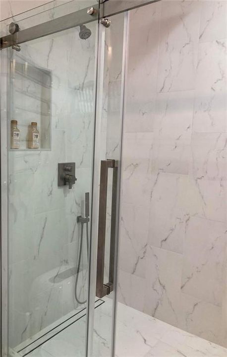 Second Bathroom Walkin Shower with built-in shelves