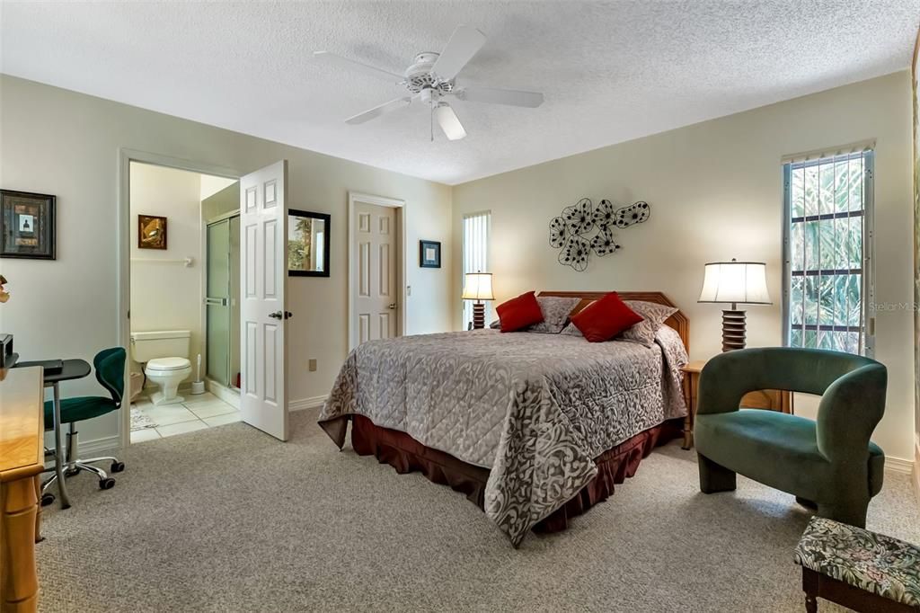 Large bedroom with walk in closet. A nice owner's retreat.