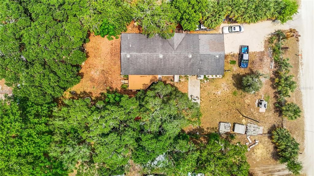 Top view of Home on 1/2 acre lot.