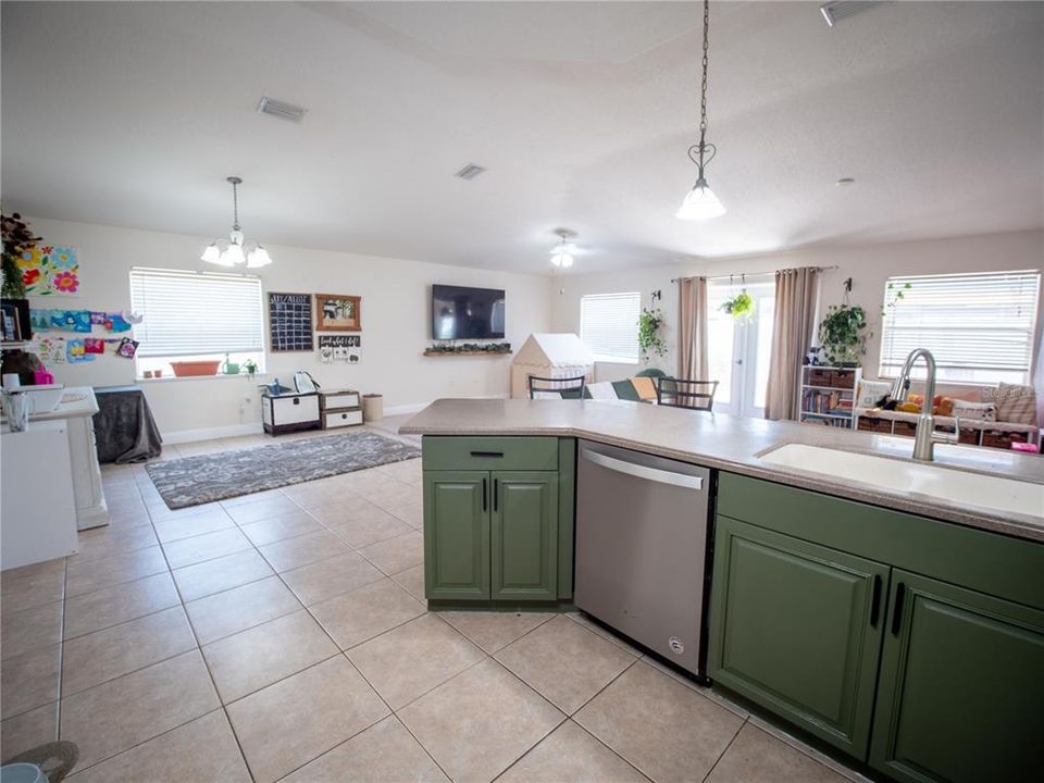 Kitchen looking into Great Room