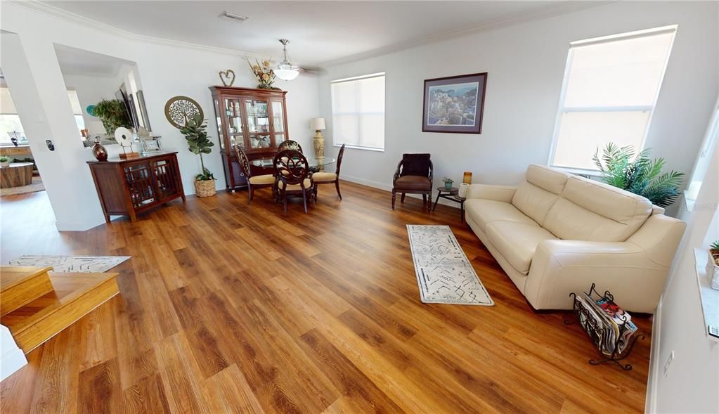 Living room & dining room