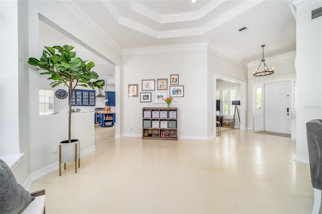 Living Room Leading to Kitchen & Family Room