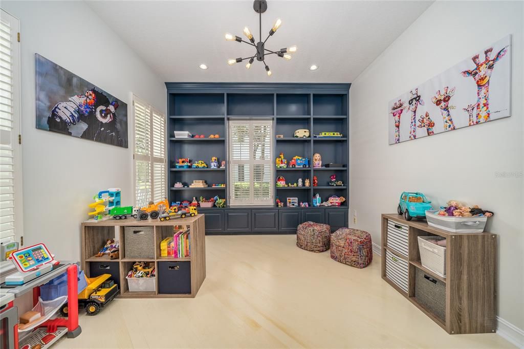 Office with Pocket Doors off Foyer