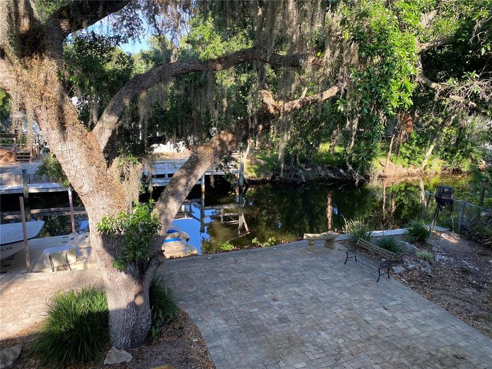 Canal and backyard area