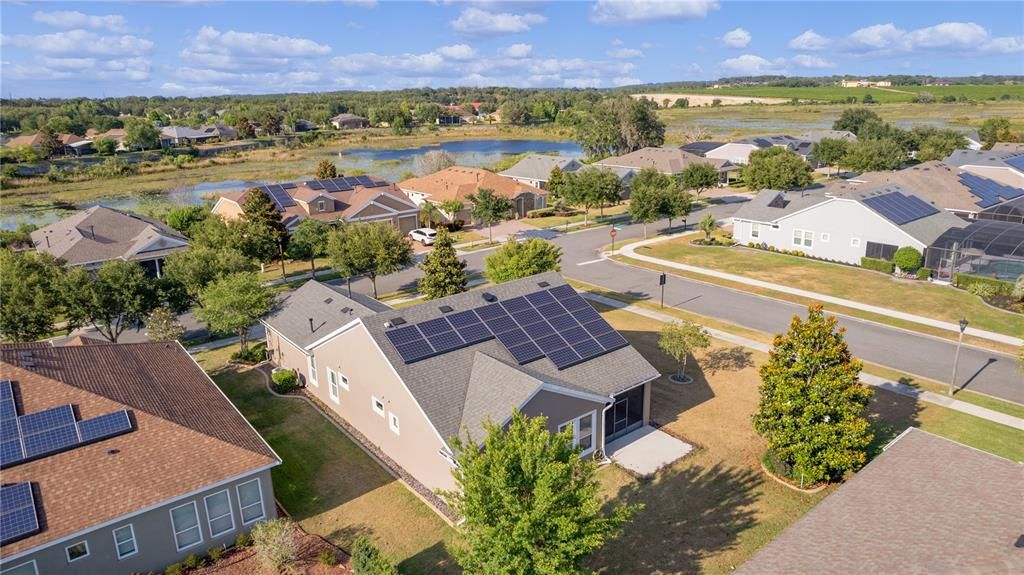 Solar Panels on back side of home, 353 Salt Marsh Ln, Groveland, FL 34736