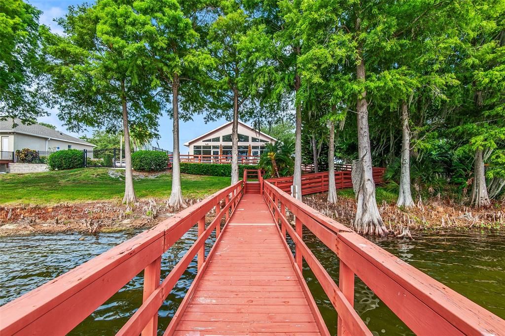 VIEW FROM DOCK AREA BACK TOWARDS THE CLUBHOUSE