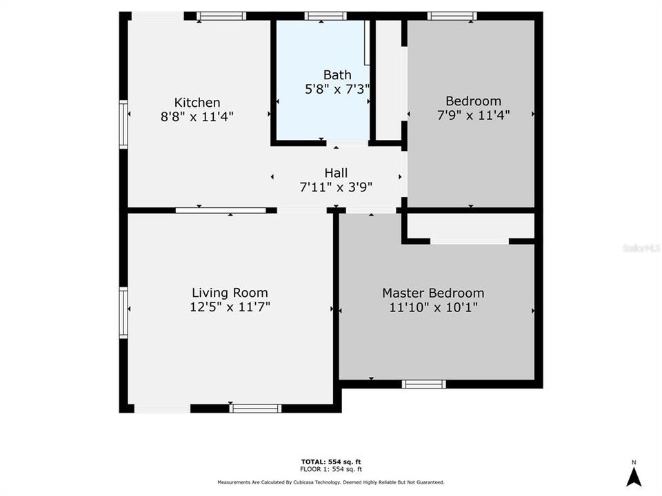 Active With Contract: $225,000 (2 beds, 1 baths, 624 Square Feet)