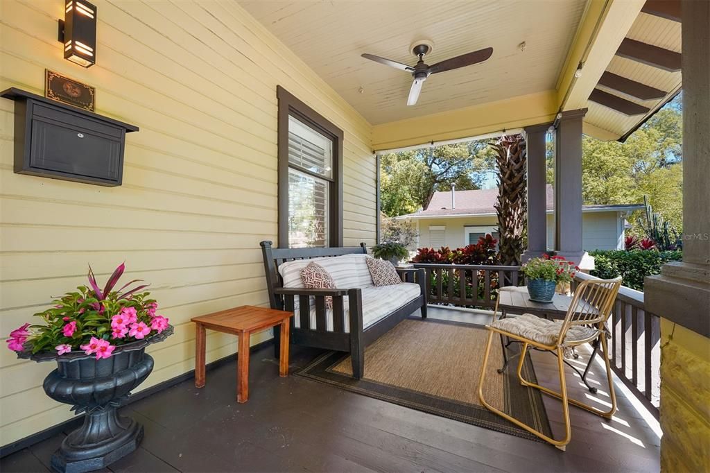 Expansive front porch perfect for gathering . . .