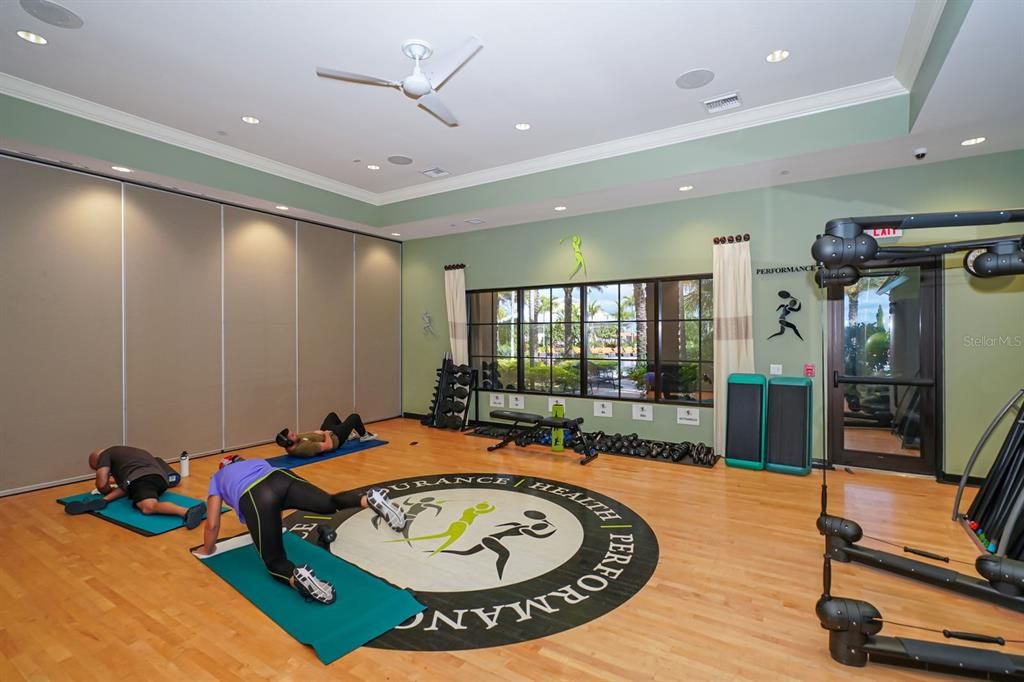 Fitness class area at the WEllness Center