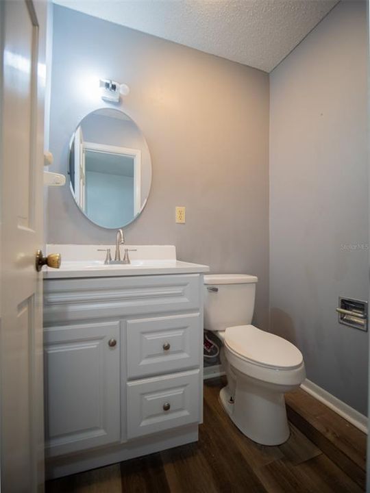 Half Bathroom with brand new Vanity