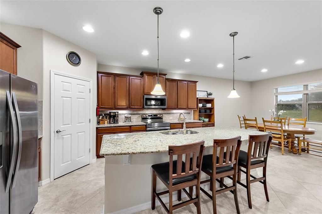 spacious kitchen with walk-in pantry