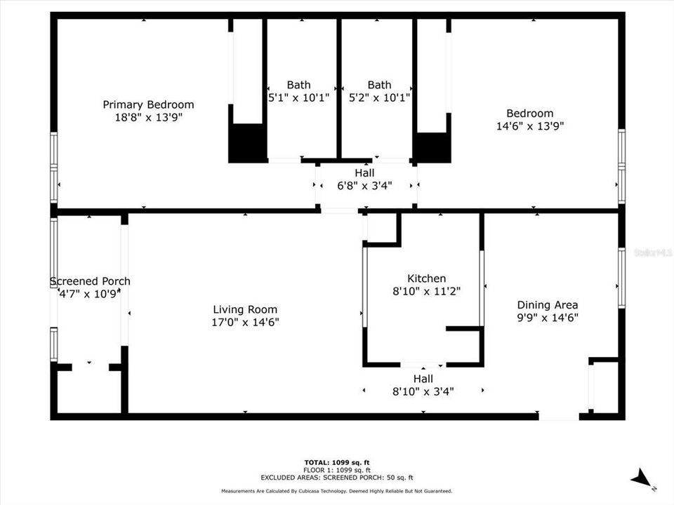 For Sale: $180,000 (2 beds, 2 baths, 1090 Square Feet)