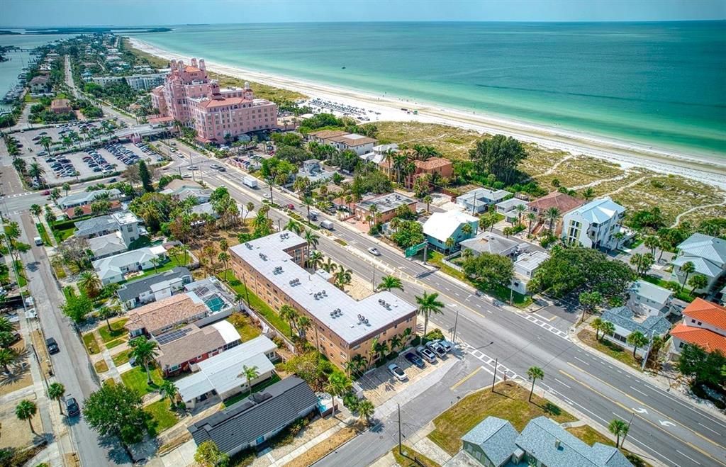 Aerial View of Condo Complex Located Just Across Gulf Blvd From the Beach