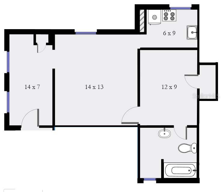 Active With Contract: $2,000 (1 beds, 1 baths, 600 Square Feet)