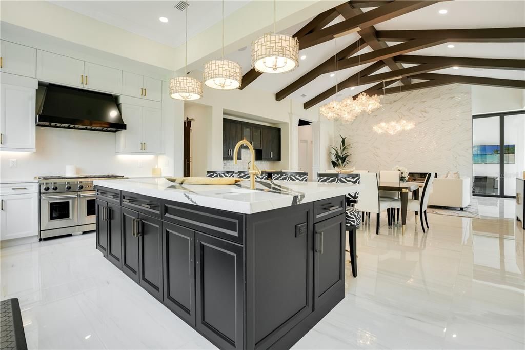 Enormous kitchen island with storage