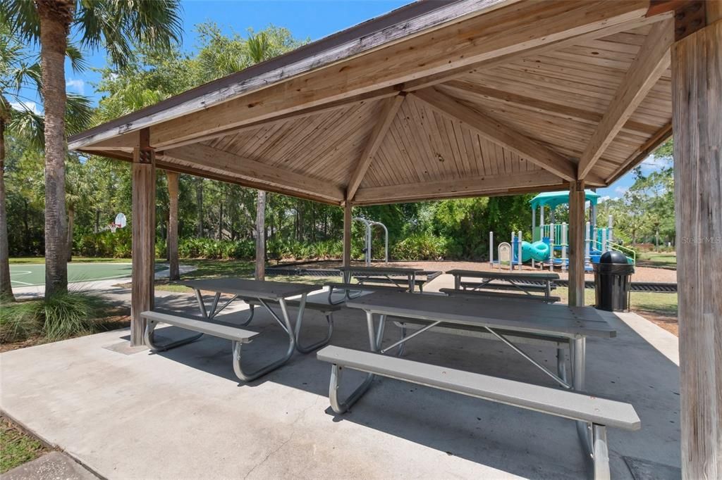 Shelter + picnic tables