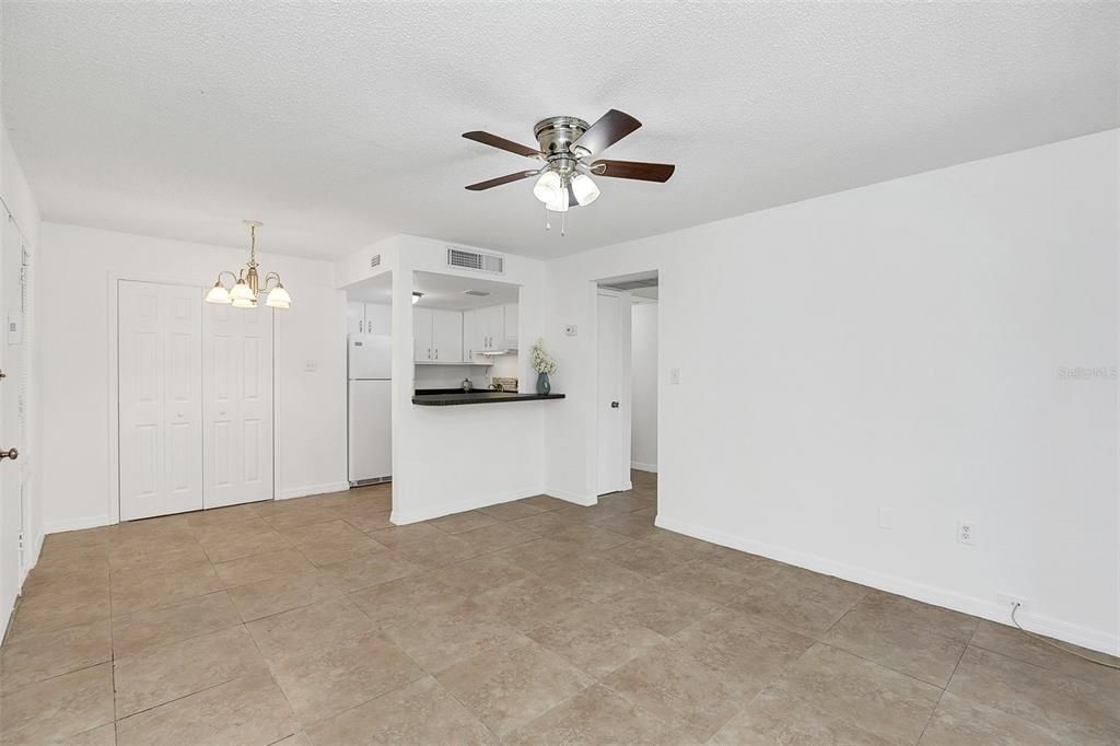 Dining area and kitchen