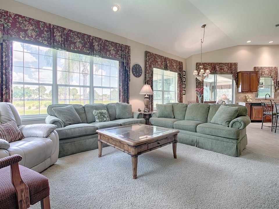 FAMILY ROOM WITH GREAT VIEW OF THE GOLF COURSE!