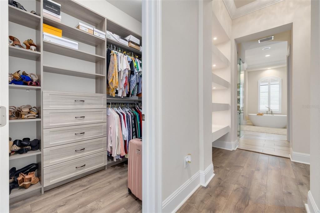 Main bedroom one of two custom closets