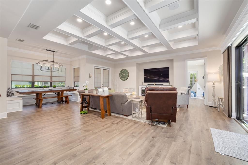 Family room and built in banquette