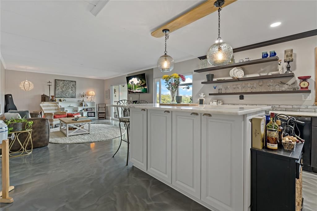 Remodeled Kitchen with quartz counters in beautiful Condo with Boat slip on Tampa Bay