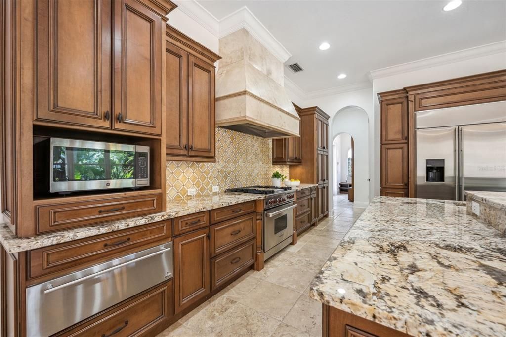 Very spacious with abundant counter space, high ceilings, and beautiful lighting