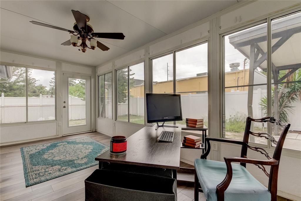 Sunroom with ductless AC unit