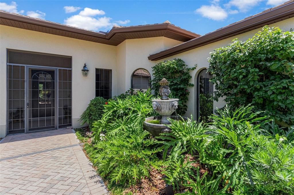 Front Entrance features Retractable Hurricane Shades