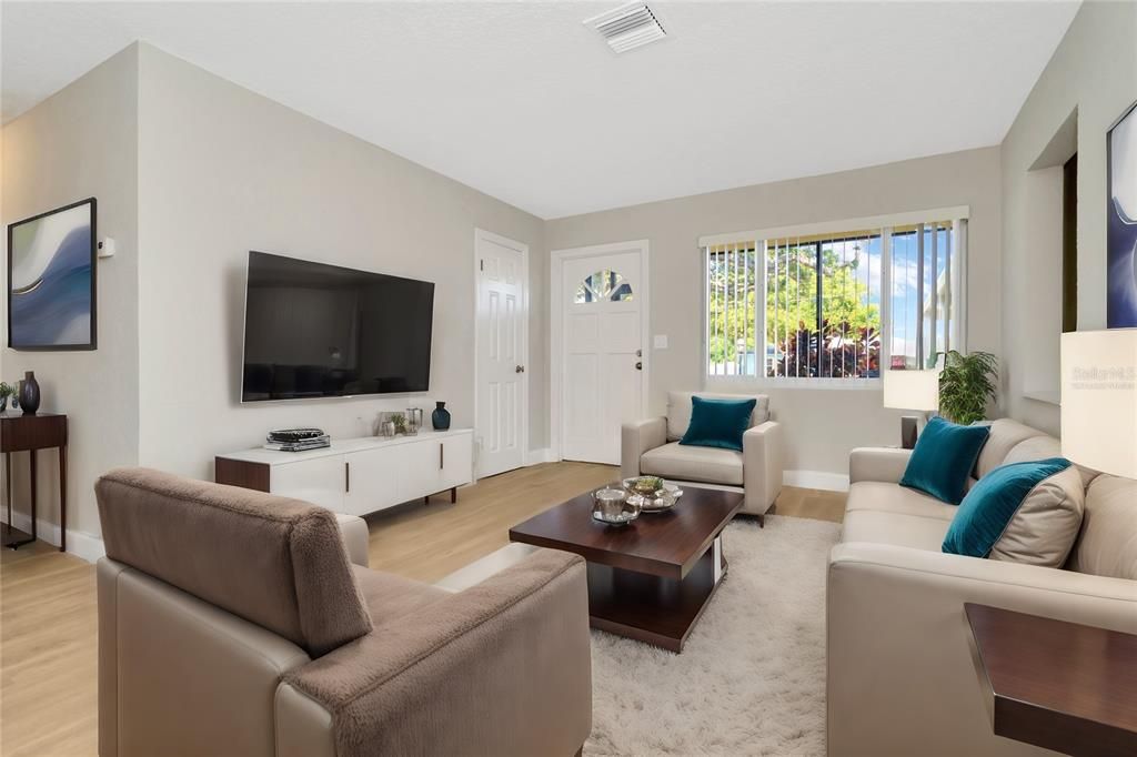 Virtually Staged. Large living area.